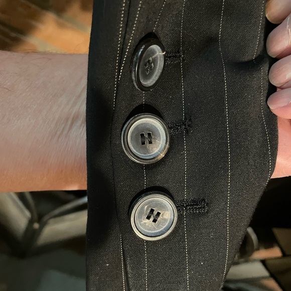 Massimo Daniele Italy Women black pin striped blazer size It 48 US 12-14 L/XL ! - Picture 7 of 13